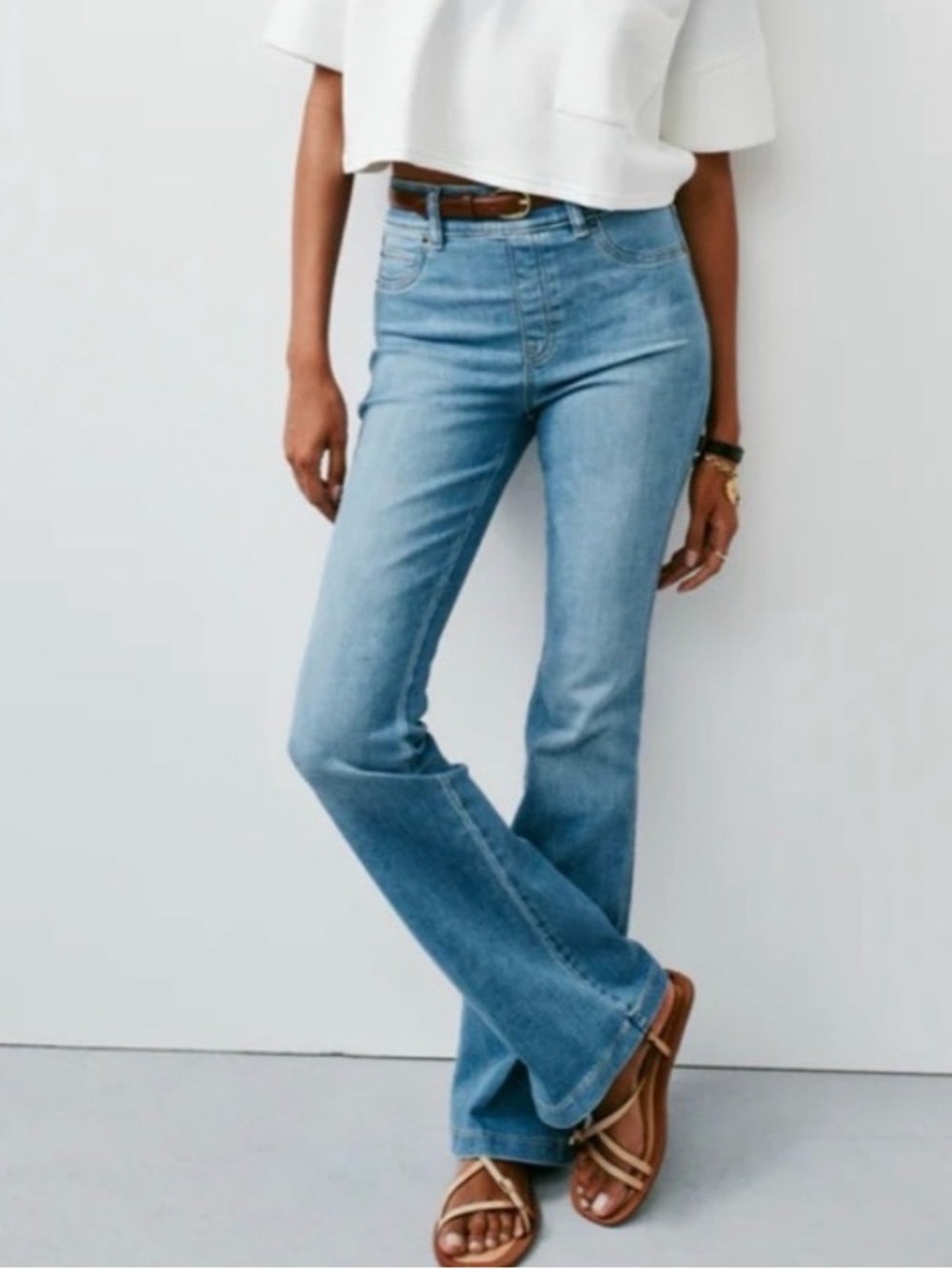 SPANX Everywear Stonewashed Blue Flare Jean